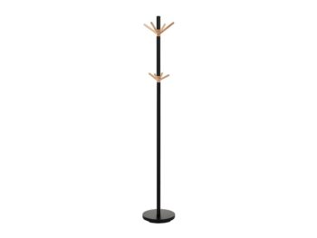 Moderný vešiak ENDO v dizajnovom a štýlovom prevedení.Je vyrobený z kovu s drevenými koncovkami.Výška 174 cm.Priemer podstavy: 30 cm.Dodávame v demontovanom stave.