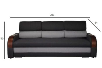 Rozkladacia pohovka ENGEL je spojením skvelého moderného dizajnu a elegancie. Vyniká nielen svojím vzhľadom, ale i praktickým spracovaním. Je vhodná do moderných typov interiérov.Sedák je tvorený kvalitnými vlnovcovými pružinami v kombinácii s PUR penou. Zabezpečuje tak maximálny komfort počas sedenia. Na opierkach sú estetické drevené dekorácie. Je čalúnená látkou INARI 95, INARI 91.Pohovka disponuje úložným priestorom na uloženie vašej posteľnej bielizne a podobne. Po rozložení vám poskytne spaciu plochu o rozmere: 150 x 195 cm. Je vhodná na príležitostné spanie.Rozmery (š,h,v): 231 x 93 x 90 cm.