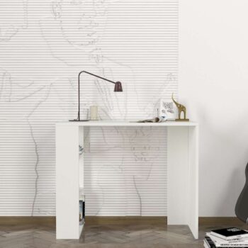 Písací stôl ENYAPredstavujeme vám písací stôl ENYA, ktorý je ideálny pre vašu kanceláriu alebo detskú izbu. Tento elegantný a praktický stôl je navrhnutý tak, aby vám poskytol pohodlné a efektívne pracovné prostredie.Typ tovaru: Písací stôlVhodné do miestnosti: Kancelária a detská izbaMateriál: LTDRozmer: 90 x 74 x 40 cmFarba: BielaVybavenie: RegálkaTvar: ObdĺžnikovýHrúbka materiálu: 18 mmDodatočné informácie: Dodávame v demontePísací stôl ENYA je vyrobený z kvalitného LTD materiálu s hrúbkou 18 mm, čo zaisťuje jeho pevnosť a dlhú životnosť. Elegantná biela farba dodáva stolu moderný a čistý vzhľad, ktorý sa hodí do akéhokoľvek interiéru. Stôl je vybavený praktickým regálkom, ktorý poskytuje dostatok úložného priestoru pre vaše pracovné potreby a pomôcky.Dodávame v demonte, čo znamená, že stôl ľahko zložíte podľa priloženého návodu. Písací stôl ENYA je perfektnou voľbou pre každého, kto hľadá štýlový a funkčný nábytok do svojej kancelárie alebo detskej izby.