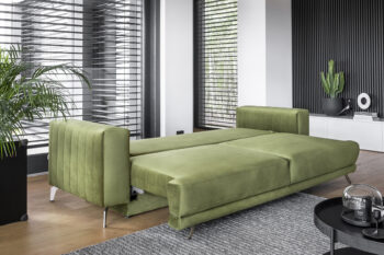 Zariaďte si obývačku, spálňu či študentskú izbu s flexibilným kúskom, ako je rozkladacia pohovka s úložným priestorom ENZIA. Jej flexibilita spočíva v tom, že je možné ju pomocou jednoduchého mechanizmu premeniť na pohodlné lôžko na večerné leňošenie pri pozeraní televízie alebo výnimočné…