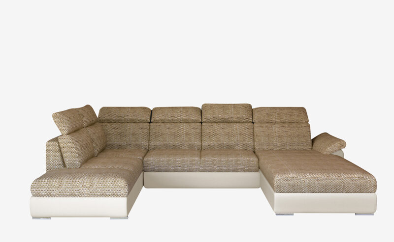 NABBI Ermo U L rohová sedačka u s rozkladom a úložným priestorom cappuccino / béžová Rohová sedačka v tvare U - ERMO L sa vďaka svojmu dizajnu a prevedeniu hodí do každej obývačky, či už modernej alebo klasickej. Sedačku si vďaka jej priestrannosti a pohodlnosti, ktorú zabezpečuje vysoko kvalitná pena T30 môžete užívať s celou svojou rodinou. Veľkým prínosom pre sedačku je jej…