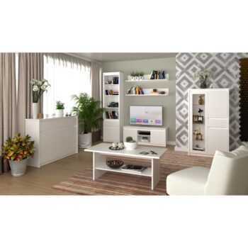TV stolík Erodin 2D/125 v elegantnej bielej farbe je ideálnym riešením pre moderné interiéry. Tento kus nábytku od značky KONDELA ponúka nielen praktickosť, ale aj štýlový vzhľad, ktorý sa hodí do každej obývačky. S rozmermi 125,4 cm na šírku, 50 cm na výšku a 36,2 cm na…