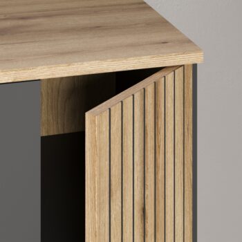 TV stolík Esena 2D1S v elegantnom prevedení grafit a dub evoke je ideálnym doplnkom pre moderné interiéry. Tento kus nábytku od značky KONDELA ponúka nielen štýlový vzhľad, ale aj praktické využitie. S rozmermi 150 cm na šírku, 42 cm na hĺbku a 50 cm na výšku…