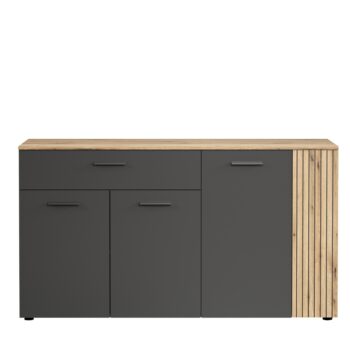 Štvordverová komoda so zásuvkou Esena 4D1S v elegantnom farebnom prevedení grafit a dub evoke je ideálnym riešením pre tých, ktorí hľadajú praktický a moderný nábytok do svojho interiéru. Táto komoda ponúka dostatok úložného priestoru vďaka štyrom dverám a jednej zásuvke, čo ju…
