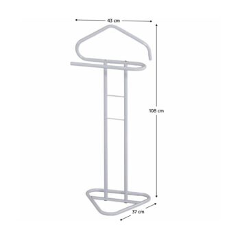 Nemý sluha Evert v bielej farbe je praktickým a štýlovým doplnkom do každej predsiene či spálne. Tento moderný stojanový vešiak od značky KONDELA je navrhnutý tak, aby poskytoval efektívne riešenie pre usporiadanie vášho oblečenia a doplnkov. S jeho pomocou môžete jednoducho udržiavať poriadok…