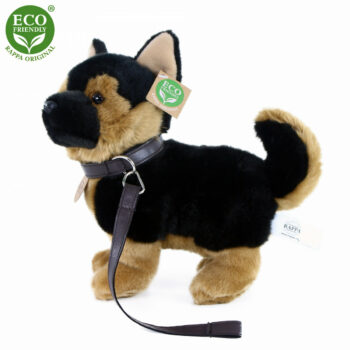 Eco Friendly pes německý ovčák s vodítkem stojící 23 cm