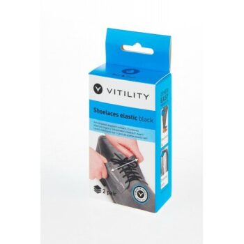 Elastické šnúrky do topánok Vitility 60 cm čierne 2 páry VIT-70110020