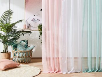 Elegantná biela záclona na okná 280 cm