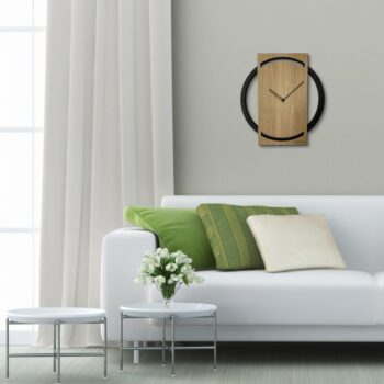 Elegantné hodiny na stenu WOOD OAK 2
