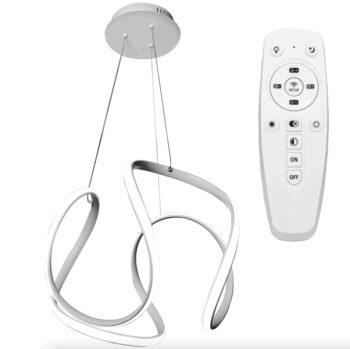 Elegantné moderné LED stropné svietidlo s diaľkovým ovládaním biela