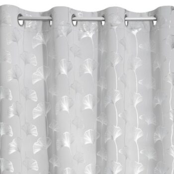 Elegantné závesy v svetlo sivej farbe so striebornou potlačou Dĺžka: 250 cm