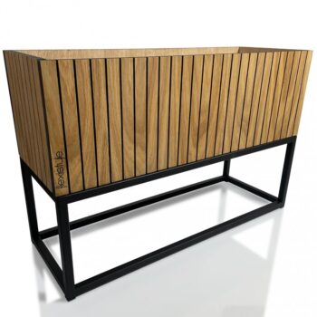 Elegantný kvetináč z prírodnej dubovej dyhy LOFT FIORINO 62X22X40 cm