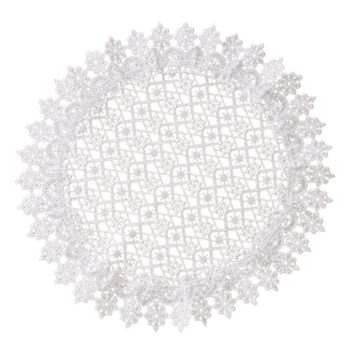 Elegantný okrúhly čipkovaný obrúsok Priemer: 40 cm