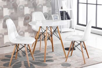 Elegantný okrúhly drevený stolík - 60 cm