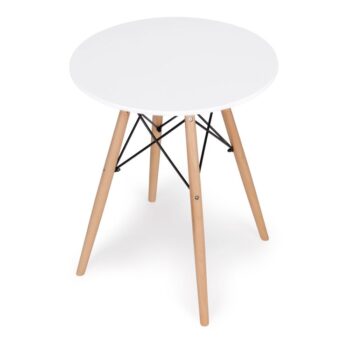 Elegantný okrúhly drevený stolík - 60 cm