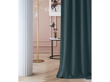 Elegantný petrolejovo zelený zatemňujúci záves na riasiacu pásku 140 x 280 cm