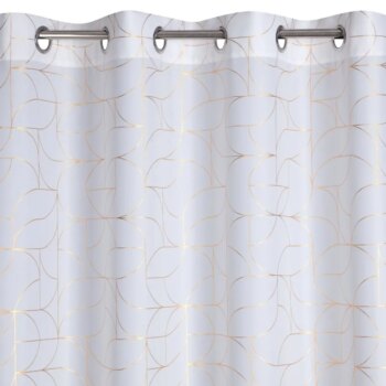 Elegantný záves s jemným vzorom - biely Šírka: 140 cm | Dĺžka: 250 cm