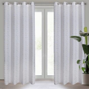 Elegantný záves s jemným vzorom - biely Šírka: 140 cm | Dĺžka: 250 cm