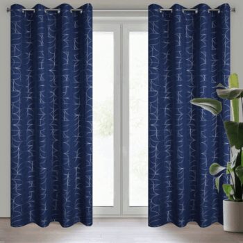 Elegantný záves s jemným vzorom - modrý Šírka: 140 cm | Dĺžka: 250 cm