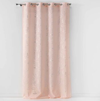 Elegantný záves zdobený lesklým strieborným vzorom 140x260 cm