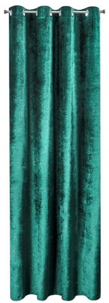 Elegantný zelený záves s trblietkami 140 x 250 cm Dĺžka: 250 cm