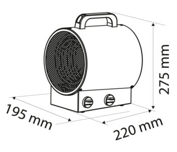 Elektrický ohrievač 3kW priemyselný 90-066 NEO TOOLS