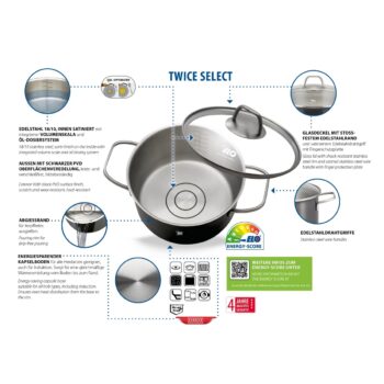 Elo 41400 4-dielna sada nerezových hrncov TwiceSelect