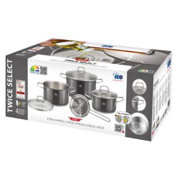 Elo 41400 4-dielna sada nerezových hrncov TwiceSelect
