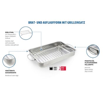 Elo 53434 Basic Nerezový pekáč s grilovacím roštom34 x 24 x 5,5 cm