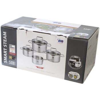 Elo 72404 4-dielna súprava nehrdz. hrncov Smart Steam