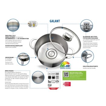 Elo 72544 Nerezový hrniec Galant 14 cm, 1,2 l, 1,2 l