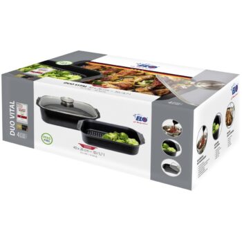 Elo 89940 Pekáč so skleneným poklopom aaromatickou rukoväťou Duo Vital 40 x 26 cm