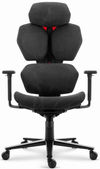 Ergonomická textilná otočná kancelárska stolička - HC-1010 Black