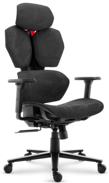Ergonomická textilná otočná kancelárska stolička - HC-1010 Black