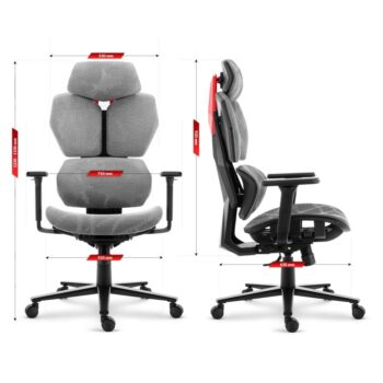 Ergonomická textilná otočná kancelárska stolička - HC-1010 Grey