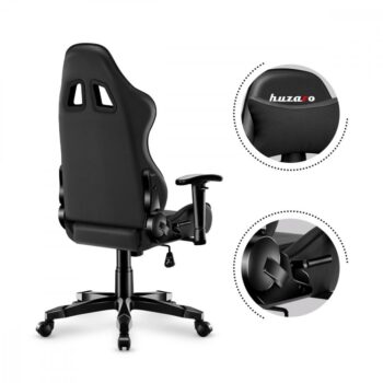 Ergonomické čierne herné kreslo pre teenegerov