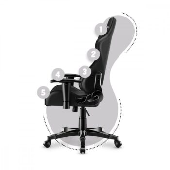 Ergonomické čierne herné kreslo pre teenegerov