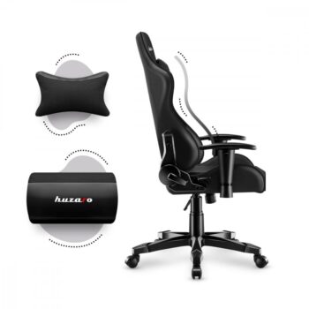 Ergonomické čierne herné kreslo pre teenegerov