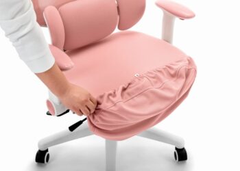 Ergonomické ružové detské kreslo HC-999 - látkové