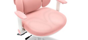 Ergonomické ružové detské kreslo HC-999 - látkové
