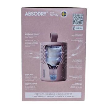 Everbrand pohlcovač vlhkosti Absodry Duo Family Bag 6-series, do 50 m3, ružová