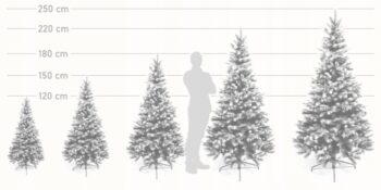 Exkluzívna zasnežená vianočná borovica so šiškami 220 cm