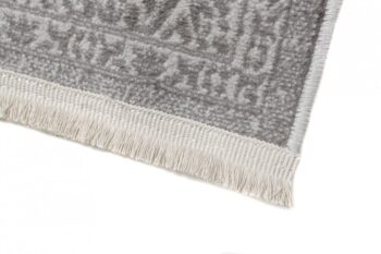 Exkluzívny bielo-sivý dizajnový interiérový koberec so vzorom Šírka: 80 cm | Dĺžka: 150 cm