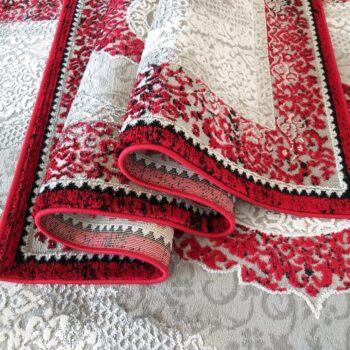 Exkluzívny koberec červenej farby vo vintage štýle Šírka: 200 cm | Dĺžka: 290 cm