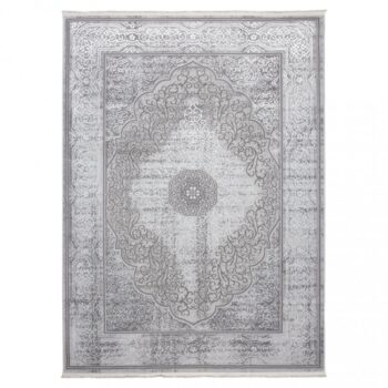 Exkluzívny koberec sivej farby s bielym orientálnym vzorom Šírka: 200 cm | Dĺžka: 300 cm