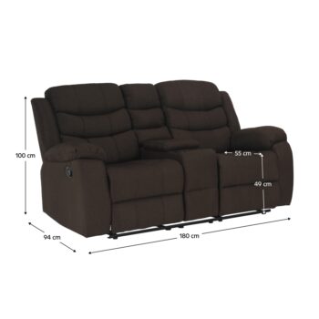 KONDELA Fabron 2 New sedacia súprava 3+2+1 hnedá – Obrázok 2