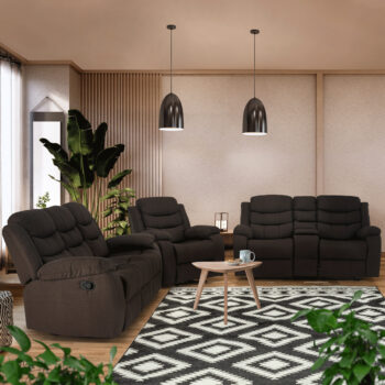 KONDELA Fabron 2 New sedacia súprava 3+2+1 hnedá – Obrázok 5