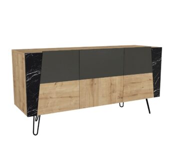 Táto moderná komoda vás očarí svojim minimalistickým dizajnom a priaznivou cenou. Je v jednoduchom prevedení.Je vyrobená z kvalitných LTD dosiek, ktoré sú nenáročné na údržbu. Ich hrúbka: 18 mm. Nábytok je ohraničený kvalitnou PVC hranou.Farebné prevedenie: zafír/mramor/antracitROZMERY:Šírka: 150 cm Výška: 75 cm Hĺbka:   45 cmDodávame v demontovanom stave.