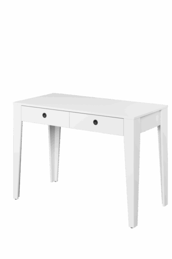 FALIN je písací stôl s dvoma zásuvkami. Charakteristickým znakom je nadčasový biely dekor, štíhle nohy, oblé rukoväte čiernej farby. Stôl má ergonomickú dosku. Disponuje hranami ABS. Nábytok bol navrhnutý pre deti i dospelých, ktorí majú radi interiéry v jednoduchom štýle.Je vyrobený z kvalitnej LTD dosky. Farebné prevedenie alpská biela.V našej ponuke nájdete aj ďalšie časti sektoru FALIN.Dodávame v demonte.Rozmery (š,v,h) 108x80x55