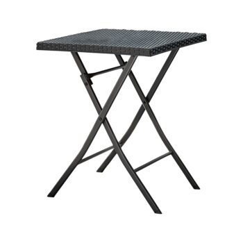 KONDELA Faruk záhradný set z umelého ratanu čierna – Obrázok 5